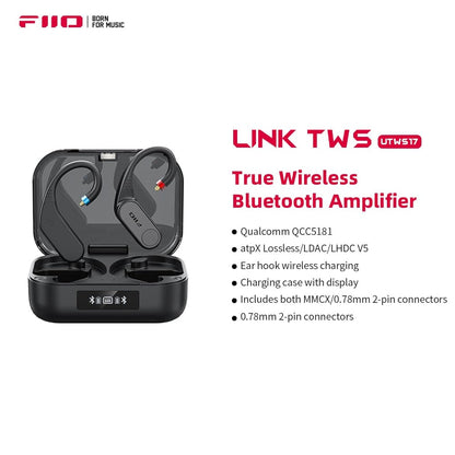 FiiO Link TWS(UTWS17) True Wireless Bluetooth Adapter for IEMs, Bluetooth 6.0, Snapdragon Sound, aptX Lossless, LDAC, Dual AK4333 DAC,MMCX & 0.78mm 2-Pin Compatible