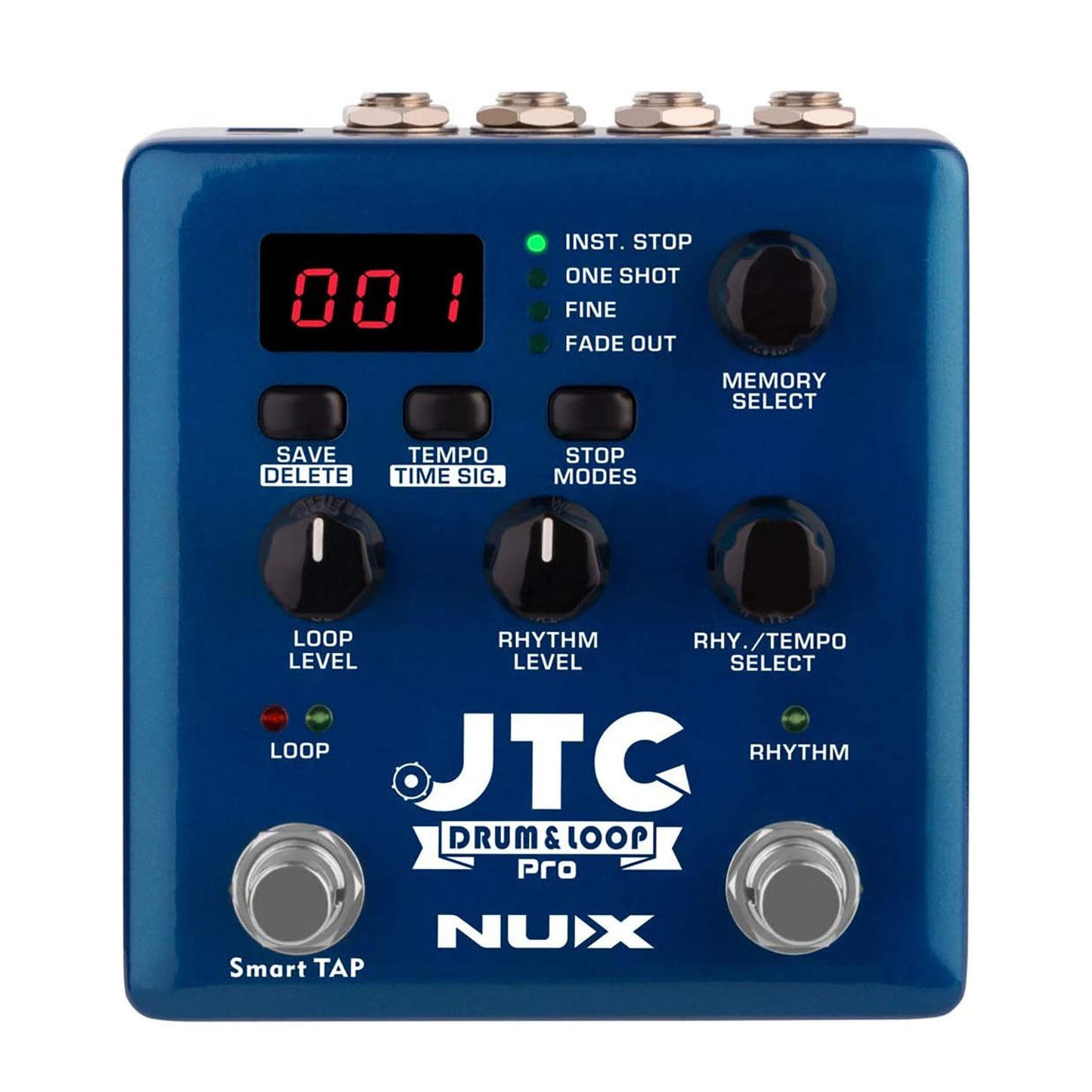 NUX JTC PRO Drum Loop PRO Dual Switch Looper Pedal 6 hours recording time 24-bit and 44.1 kHz sample rate