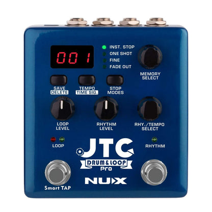 NUX JTC PRO Drum Loop PRO Dual Switch Looper Pedal 6 hours recording time 24-bit and 44.1 kHz sample rate