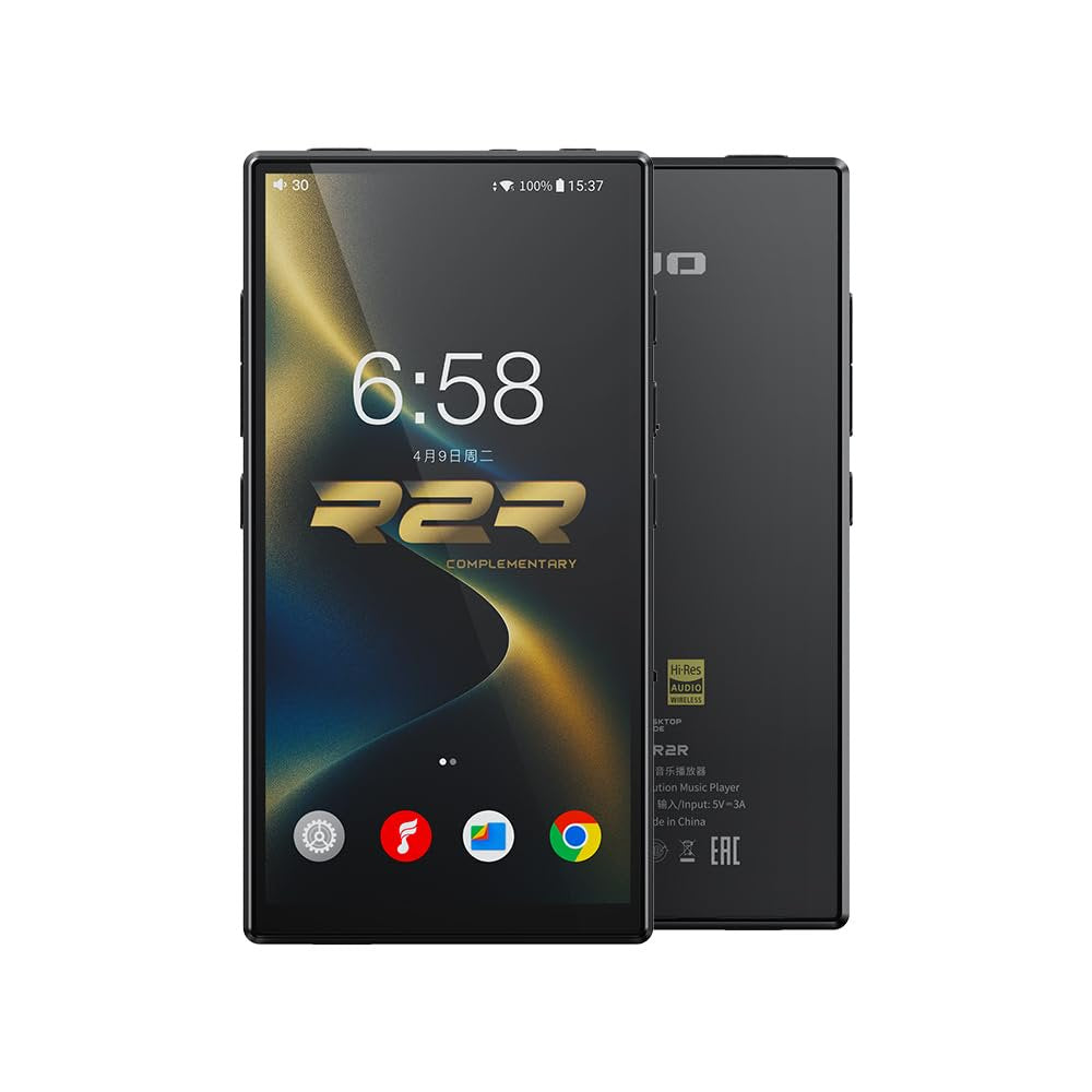 FiiO M33 R2R Portable HiFi Music Player, Snapdragon 680, 8GB RAM + 128GB Storage, True R2R DAC, XMOS XU316 USB Audio, 1100mW Balanced Output, AUTO EQ, 5.5” Full HD Display