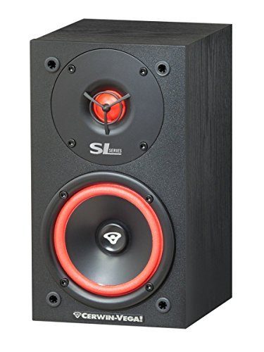 Cerwin Vega SL-5M 5 1/4" 2-Way Satellite Speakers with 1" Soft Dome Tweeter - Set of 2 - Black