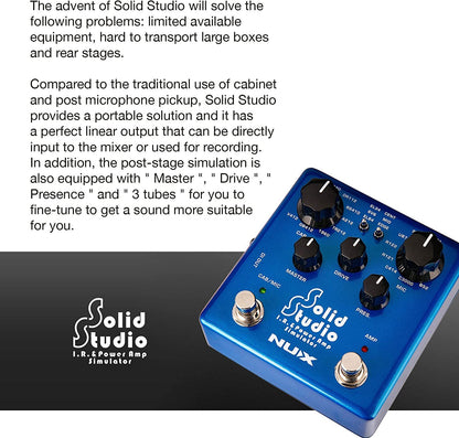 NUX Solid Studio IR Loader and Power Amp Simulator Pedal