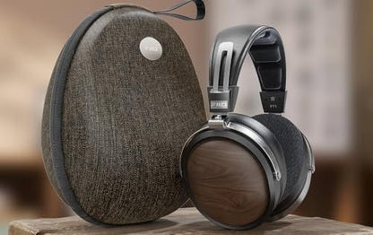 FiiO FT1 Closed-Back Over-Ear Nanowood Fiber Composite Diaphragm Wired Hi-Fi Headphones, Detachable Cable, American Black Walnut Wood Ear Cups for Home, Studio, Recording (Black)