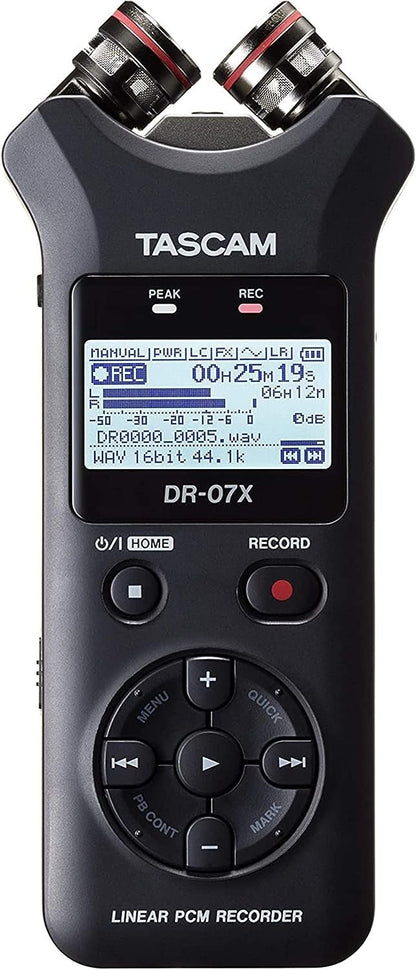 Tascam DR-07X Stereo Handheld Digital Audio Recorder and USB Audio Interface