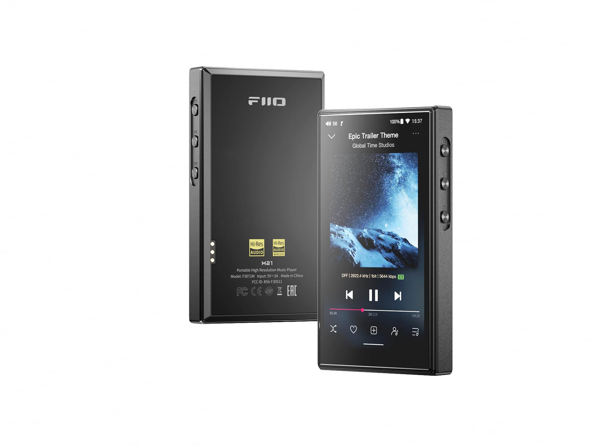 FiiO M21 Android 13 Portable Music Player MP3 Snapdragon 680 4* CS43198 DAC Chips Hi-Res Audio DSD Bluetooth LDAC (Black)