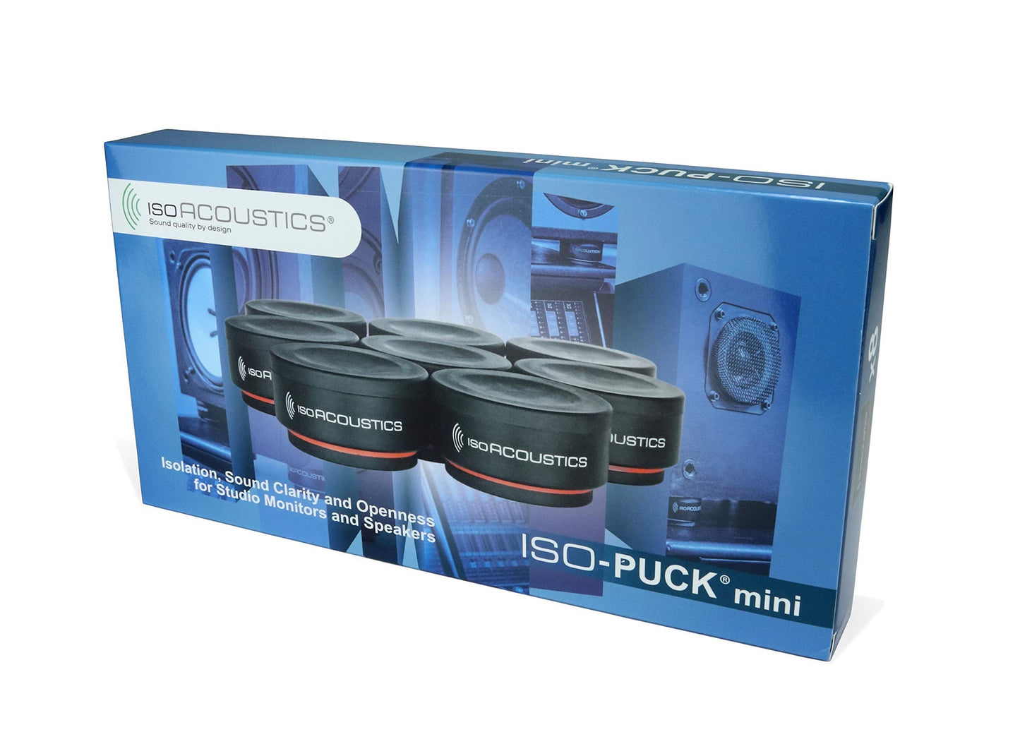 IsoAcoustics Iso-Puck Series Acoustic Isolators (Iso-Puck Mini, 6 lbs max/Unit, 8-Pack)