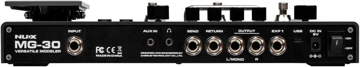 NUX MG-30 Guitar Multi-Effects Pedal Guitar/Bass/Acoustic Amp Modeling, 1024 Samples IRs, IR Loader, White-Box Algorithm, EFX Routing, 4'' Color LCD, NMP-2 Footswitch Included