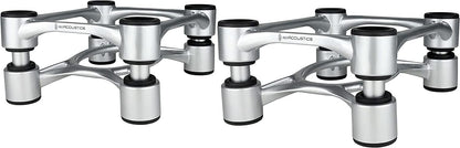 IsoAcoustics Aperta Series Isolation Speaker Stands with Tilt Adjustment: Aperta (6.1" x 7.5") Silver Pair