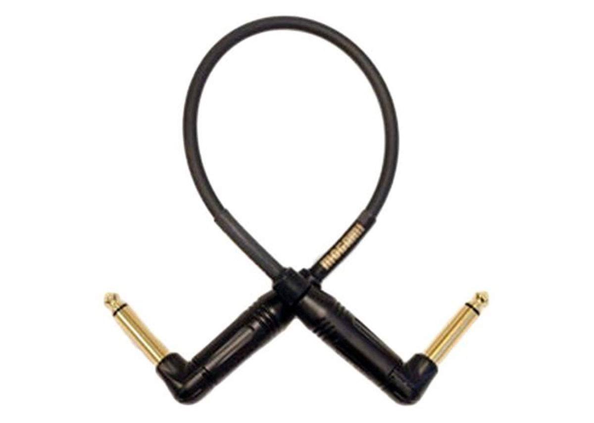 Mogami Gold Instrument-RR Guitar Pedal Effects/Instrument Cable, 1/4" TS Male Plugs, Gold Contacts, Right Angle Connectors