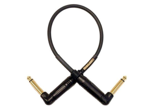 Mogami Gold Instrument-RR Guitar Pedal Effects/Instrument Cable, 1/4" TS Male Plugs, Gold Contacts, Right Angle Connectors