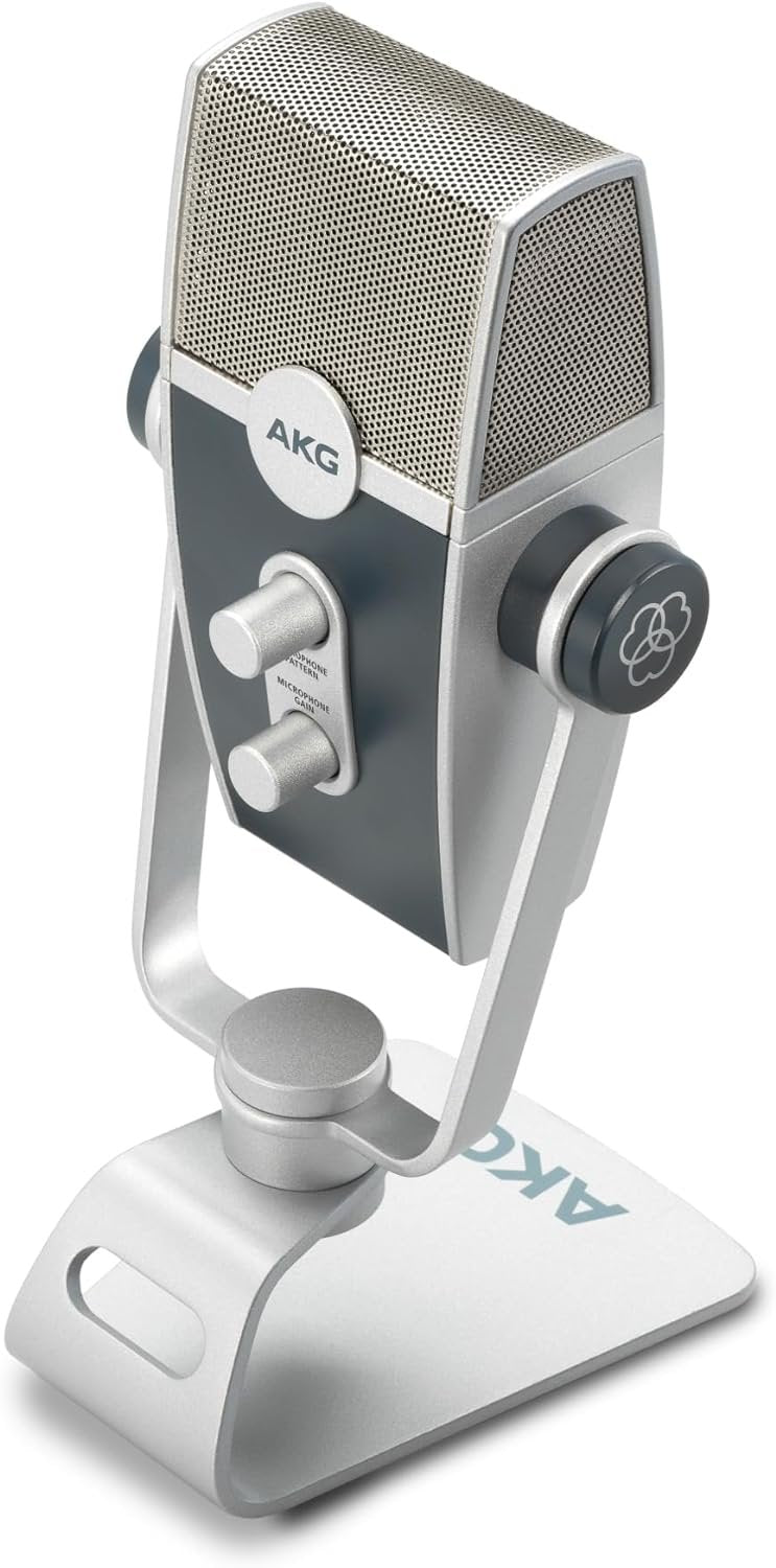 AKG Pro Audio Lyra Ultra-HD, Four Capsule, Multi-Capture Mode, USB-C Condenser Microphone for Recording and Streaming