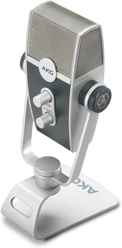 AKG Pro Audio Lyra Ultra-HD, Four Capsule, Multi-Capture Mode, USB-C Condenser Microphone for Recording and Streaming
