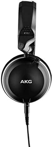AKG Pro Audio AKG K182PROFESSIONAL Closed-Back Monitor HEADPHONESK182, Black, Standard Size (K182)