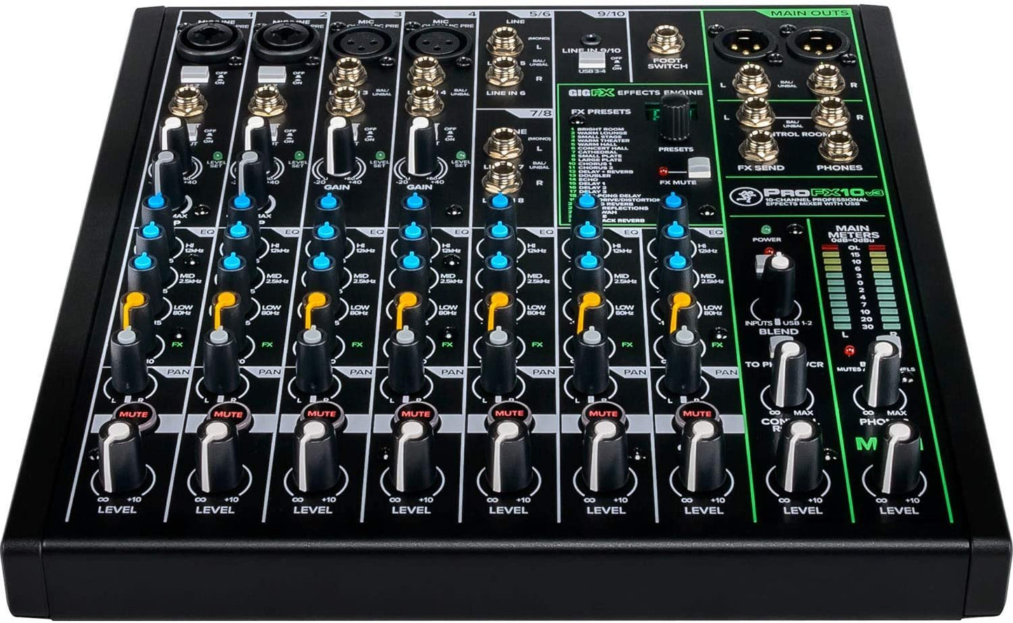 Mackie ProFXv3 Series, 12-Channel Professional Effects Mixer with USB, Onyx Mic Preamps and GigFX effects engine - Unpowered (ProFX12v3)