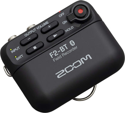 Zoom F2-BT Lavalier Recorder with Bluetooth, 32-Bit Float Recording, Audio for Video, Wireless Timecode Synchronization, Records to SD, and Battery Powered with Included Lavalier Microphone