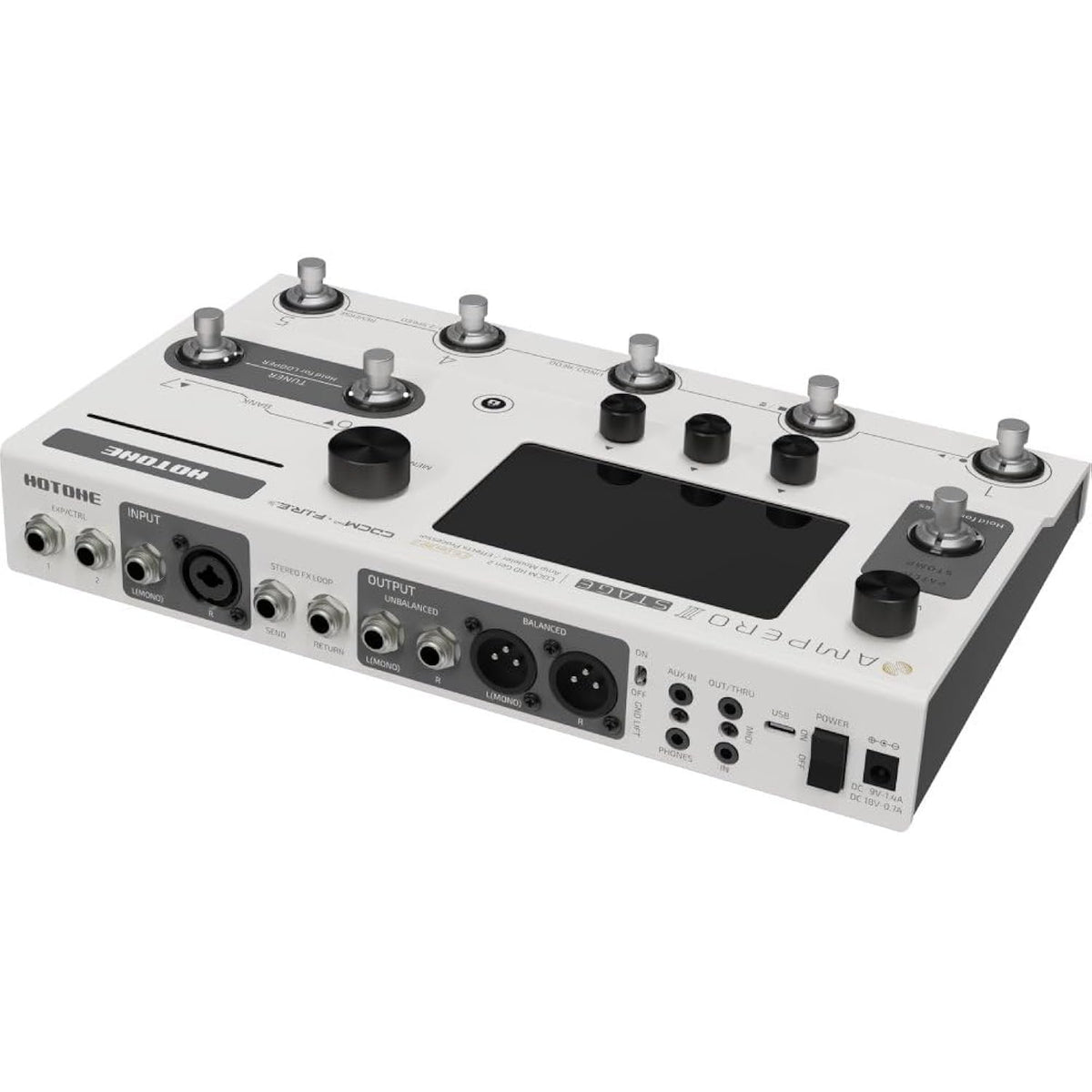 HOTONE Multi-Effect Pedal Processor, Touchscreen, Guitar, Bass, Amplifier, Modeling, IR Cabinets, Simulation, Dual Effect Chains with FX Loop MIDI I/O Stereo OTG, Audio Interface