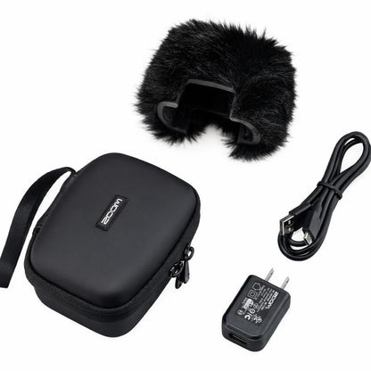 Zoom H2essential Multi-Mic 32-Bit Float Handy Recorder Bundle with APH-2e Accessory Pack with Hairy Windscreen, Padded Shell Case, AC Adapter, & USB C-Cable
