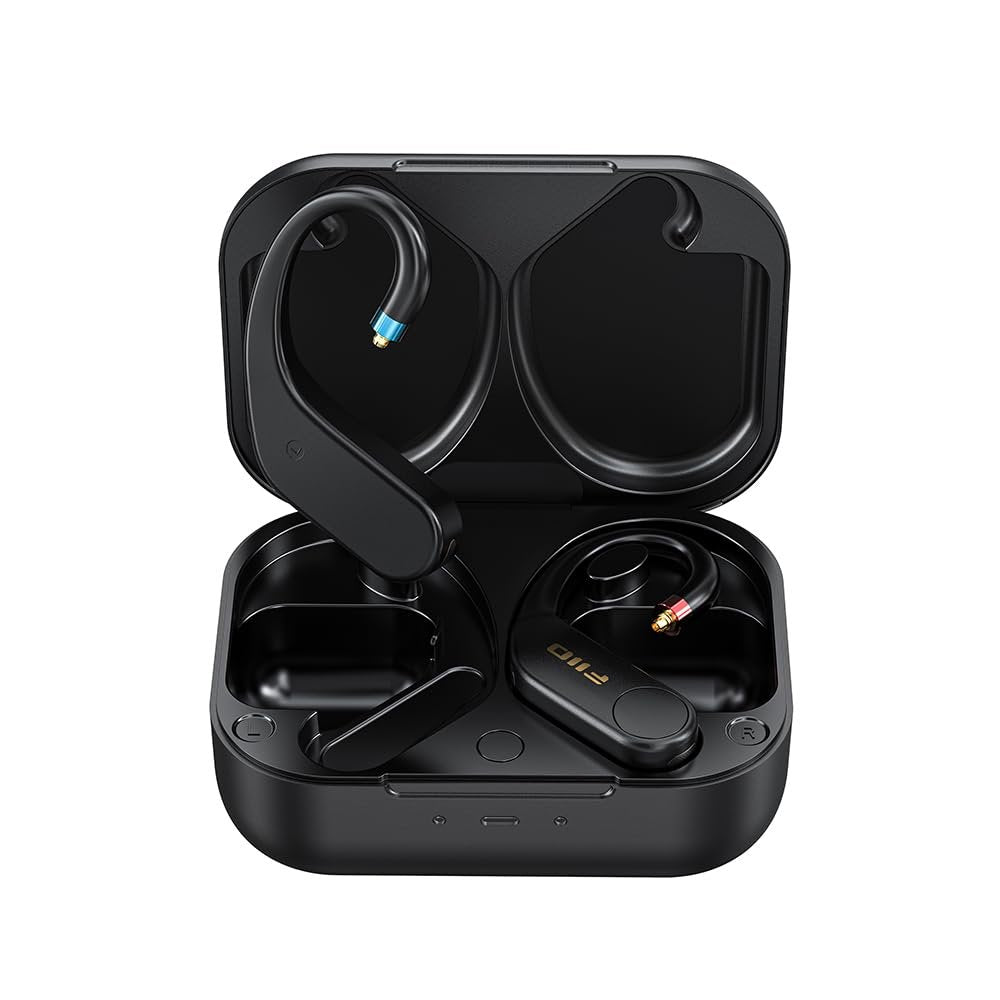 FiiO UTWS5 2024 True Wireless Bluetooth Earbuds Hook & Headphone Amp for IEMs, Hi-Res 96kHz/24bit LDAC -MMCX/0.78 2pins Connector, Wireless & USB-C Fast Charging.