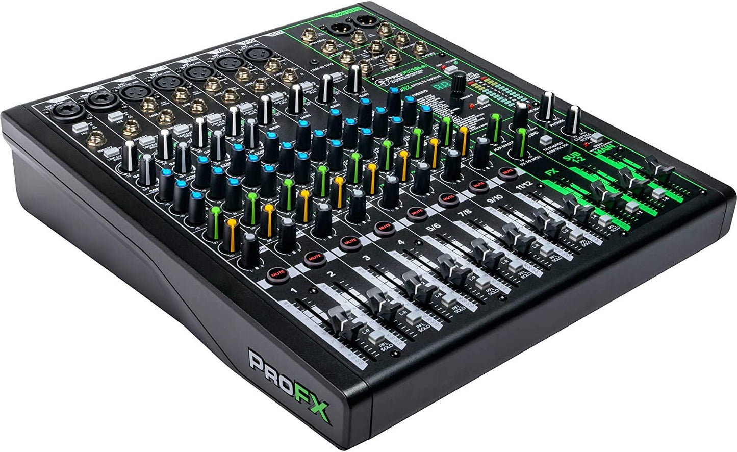 Mackie ProFXv3 Series, 12-Channel Professional Effects Mixer with USB, Onyx Mic Preamps and GigFX effects engine - Unpowered (ProFX12v3)