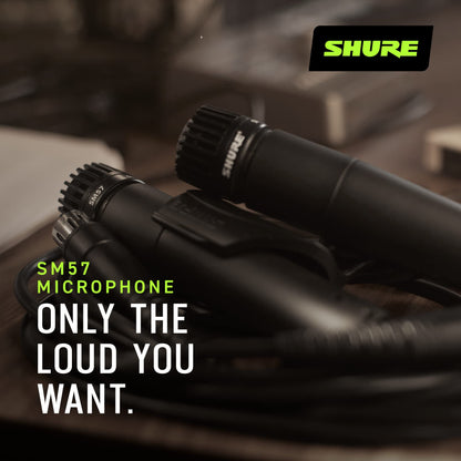Shure SM57 Professional XLR Dynamic Microphone – Cardioid Mic for Instruments, Amplifiers, Drums & Live Performance Recording (SM57-LC)