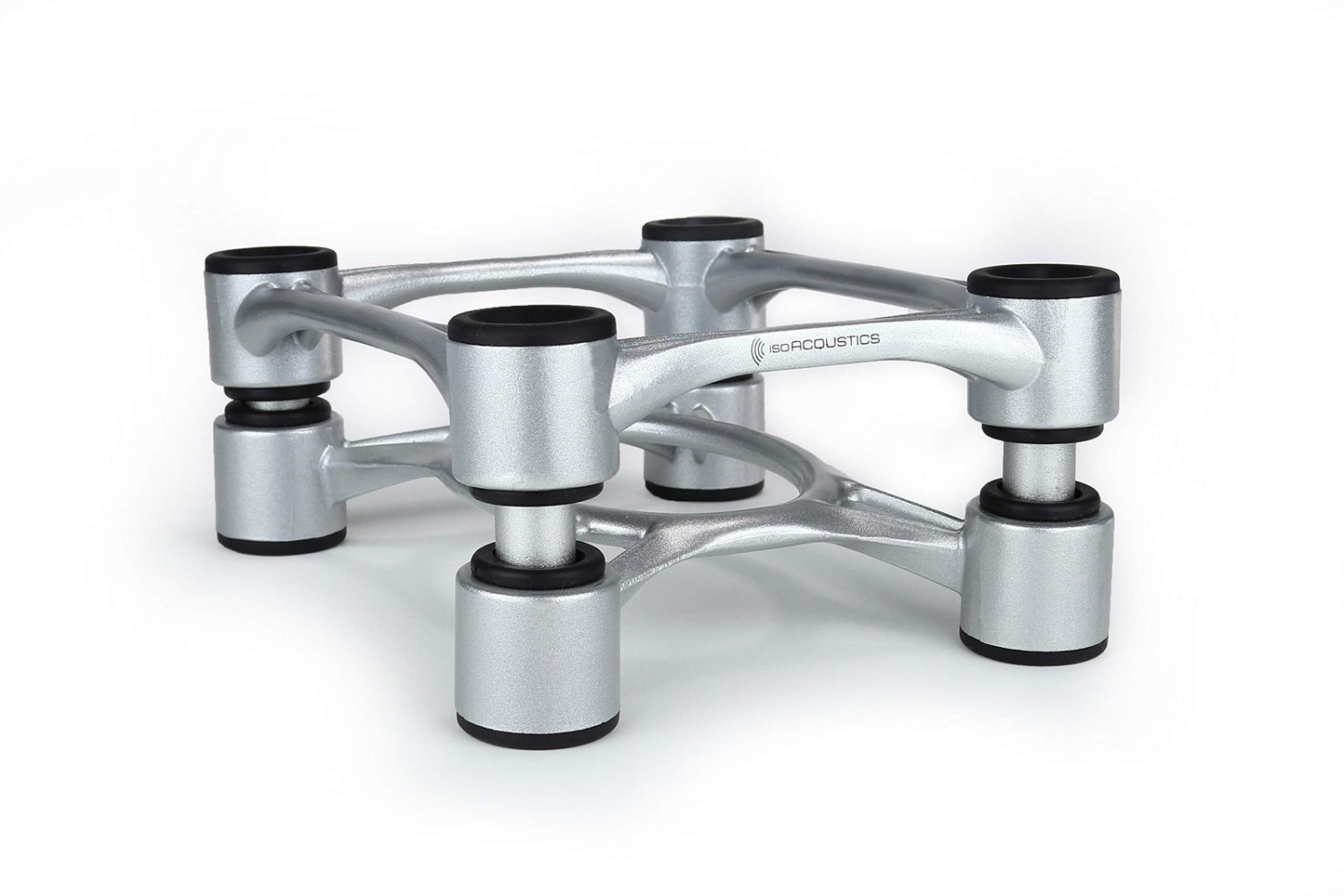 IsoAcoustics Aperta Series Isolation Speaker Stands with Tilt Adjustment: Aperta (6.1" x 7.5") Silver Pair