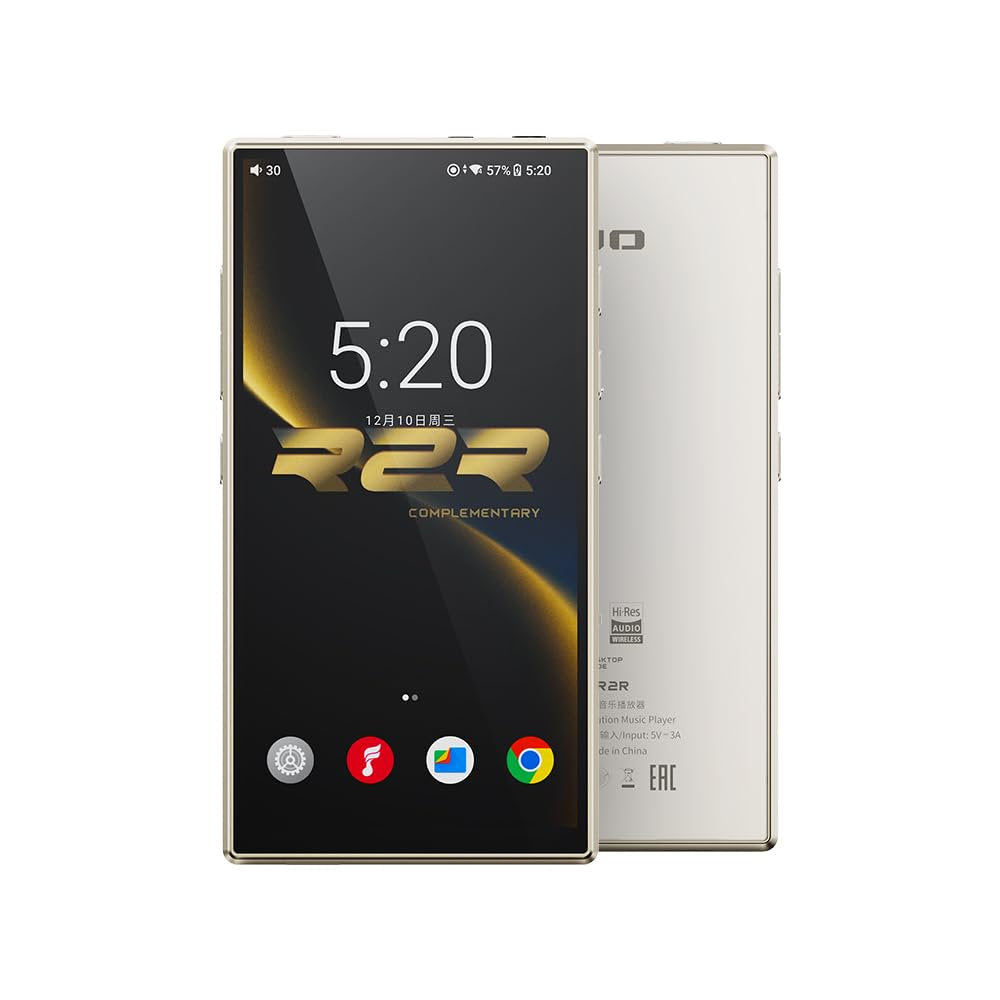 FiiO M33 R2R Portable HiFi Music Player, Snapdragon 680, 8GB RAM + 128GB Storage, True R2R DAC, XMOS XU316 USB Audio, 1100mW Balanced Output, AUTO EQ, 5.5” Full HD Display