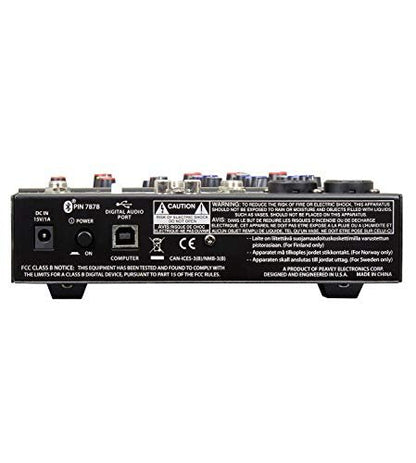 Peavey PV6BT DJ Mixer, 6 Channel With Bluetooth, Small