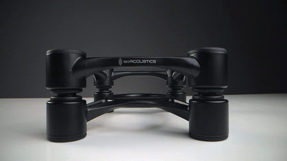 IsoAcoustics Aperta Series Isolation Speaker Stands with Tilt Adjustment: Aperta (6.1" x 7.5") Black Pair