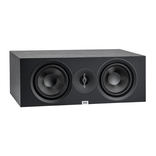 ELAC C5.2 Center Channel Speaker, Black - 1” Cloth Dome Tweeter & Dual Aramid Fiber Woofers - 2-Way Bass Reflex - Up to 35,000 Hz Response