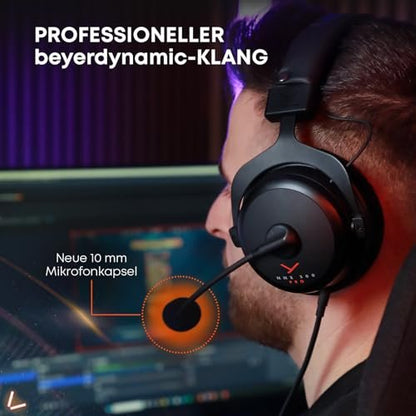 beyerdynamic MMX 300 PRO gaming headset with STELLAR.45 driver and condenser microphone – wired gaming headset