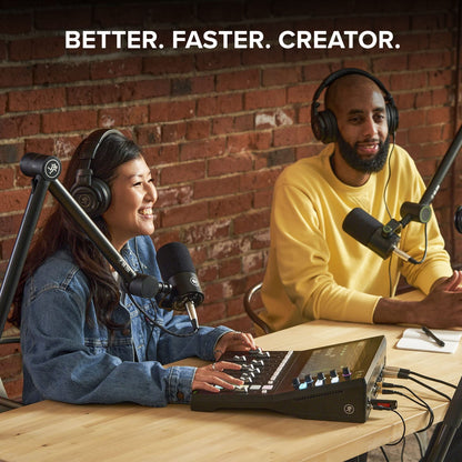 Mackie DLZ Creator Adaptive Digital Mixer for Podcasting, Streaming and YouTube with User Modes, Mix Agent Technology, Auto Mix, Onyx80 Mic Preamps