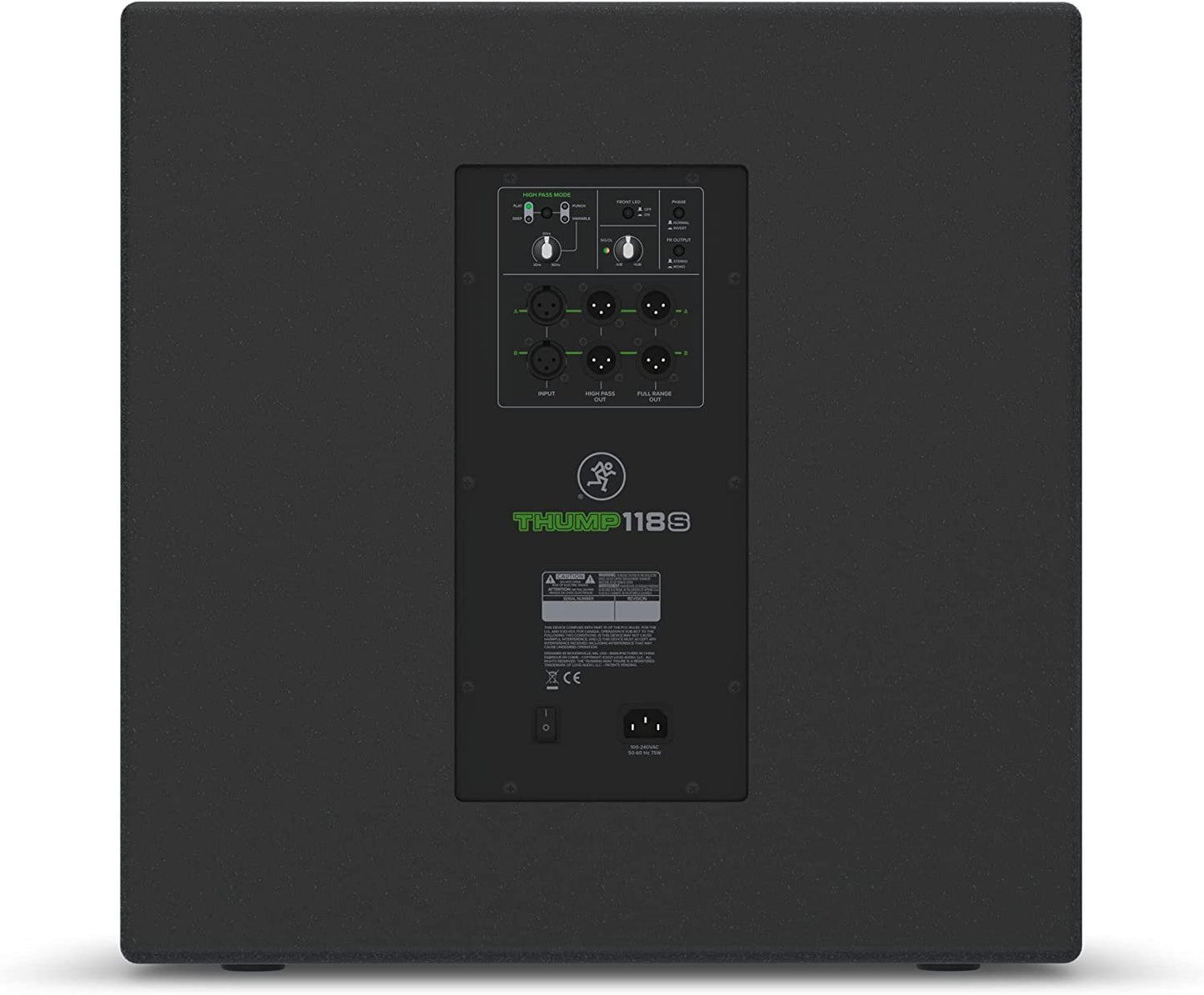 Mackie PA System, Black, 12" 1400W (Thump118S)