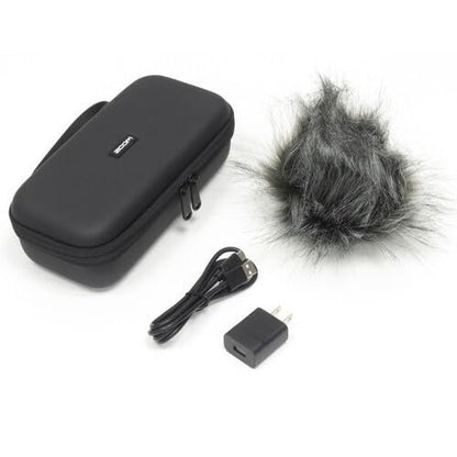 Zoom H6essential 6-Track 32-Bit Float Portable Audio Recorder Bundle with Hairy Windscreen, Case, AC Adapter, USB-C Cable, 32GB SD Card and Mini Tripod