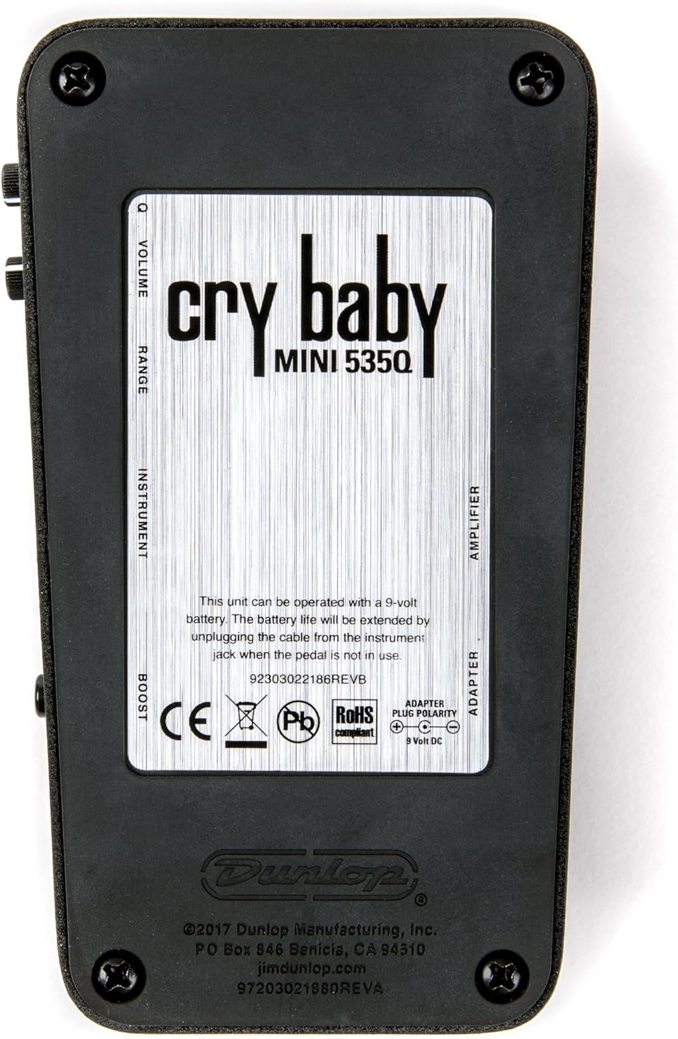 JIM DUNLOP Cry Baby Mini 535Q Wah Guitar Effects Pedal