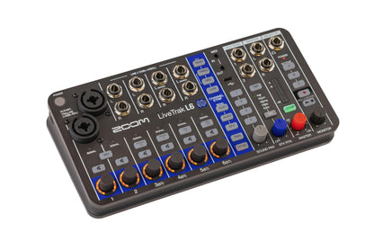 Zoom LiveTrak L6 Digital Mixer/Recorder, Battery Powered, 32-Bit Float, 10-Channels, 2 Combo + 4 Stereo Inputs, MIDI, Effects, Sound Pads, 3-Band EQ, Audio Interface, For Music & Streaming