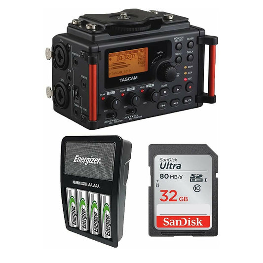 Tascam DR-60DMKII 4-Channel Portable Audio Recorder for DSLR,Rechargeable...