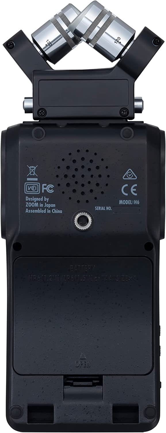 ZOOM H6 All Black (2020 Version) Portable Studio, 4 XLR/TRS Inputs, Records to SD Card, USB Audio Interface, Battery Powered (H6AB)
