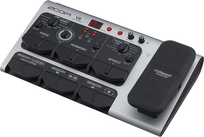 Zoom V6-SP Vocal Processor, Vocal Effects Pedal, Formant Pedal, Harmony, Looper, 10 Studio Grade Effects, For Studio and Live Performance