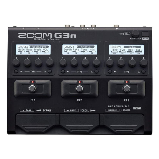 Zoom G3n G-Series Multi-Effects Processor for Guitar, 70 (68 Effects, 1 Looper Pedal, and 1 Rhythm Pedal) Onboard High-quality Digital Effects, 75 Custom-designed Factory Patches