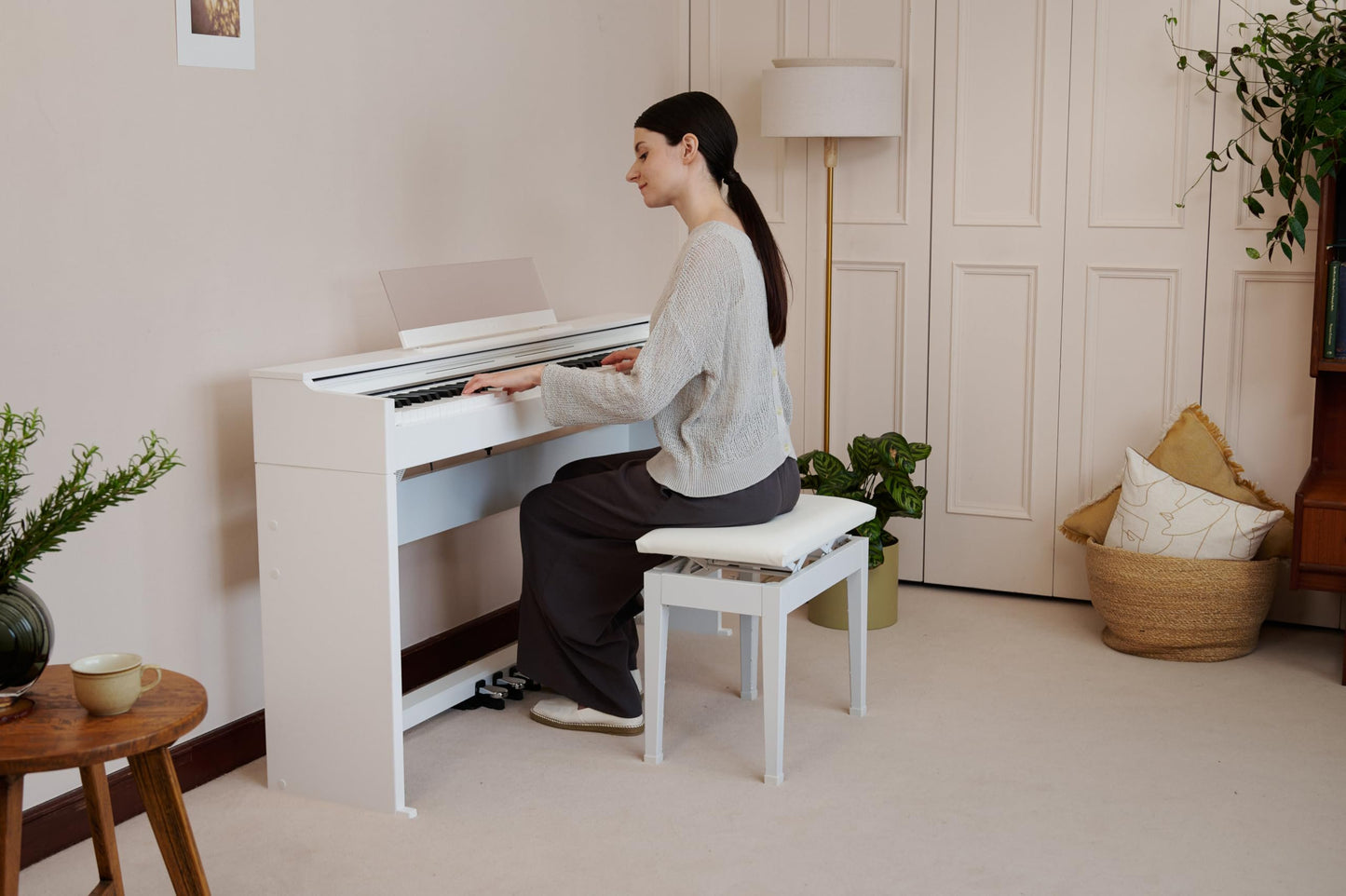 Casio CELVIANO AP-S200 Console Digital Piano, with 88 Weighted Keys, 19 Tones, 40W Speaker System, Bluetooth Audio/MIDI, USB, Rosewood Finish