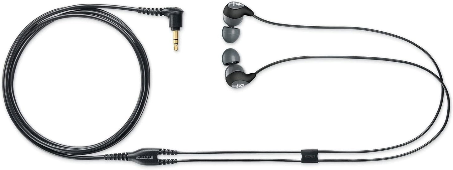 Shure SE112 PRO Wired Earbuds - Professional Sound Isolating Earphones with Single Dynamic MicroDriver, Secure In-Ear Fit, Fixed Cable, Durable Quality - Gray (SE112-GR)