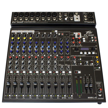 Peavey PV 14 AT 14 Channel Compact Mixer with Bluetooth and Antares Auto-Tune