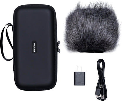 Zoom H5studio 6-Track 32-Bit Float Handy Recorder Bundle with APH-5s Accessory Pack with Hairy Windscreen, Padded Shell Case, AC Adapter, & USB C-Cable