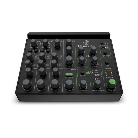 Mackie MobileMix 8-Channel USB-Powerable Mixer for Streaming and Recording with Smartphones and DSLR Cameras, Live Streaming with Instruments, Microphones, Bluetooth