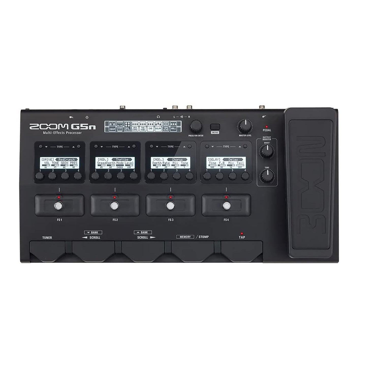 Zoom G5n Guitar Multi-Effects Processor with Expression Pedal, with 100+ Built in Effects, Amp Modeling, Stereo Effects, Looper, Rhythm Section, Tuner, Audio Interface for Direct Recording to Computer