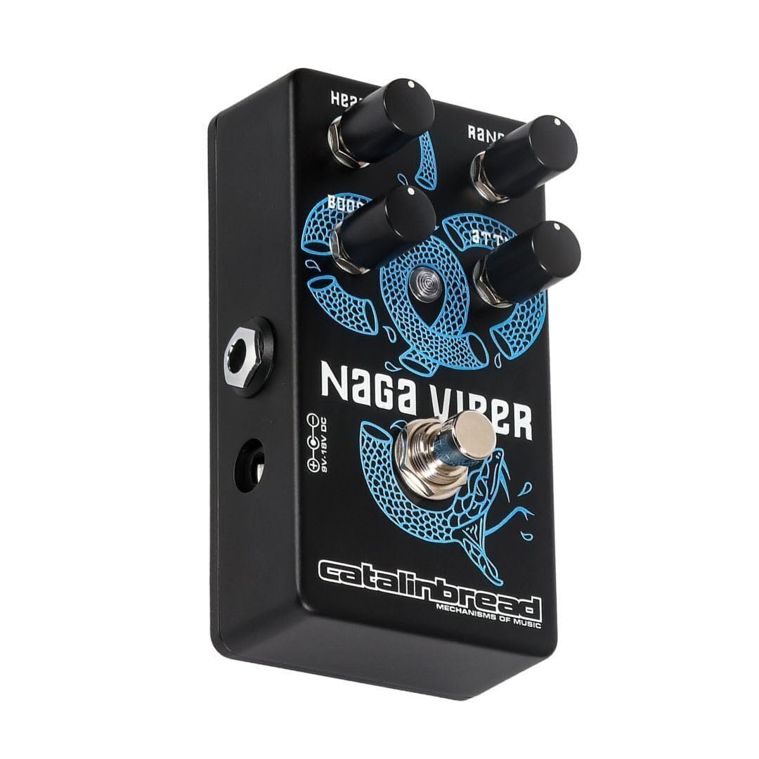 Catalinbread Naga Viper MKII Treble Booster Pedal with Attenuation Knob with Heat, Boost, and Range Control