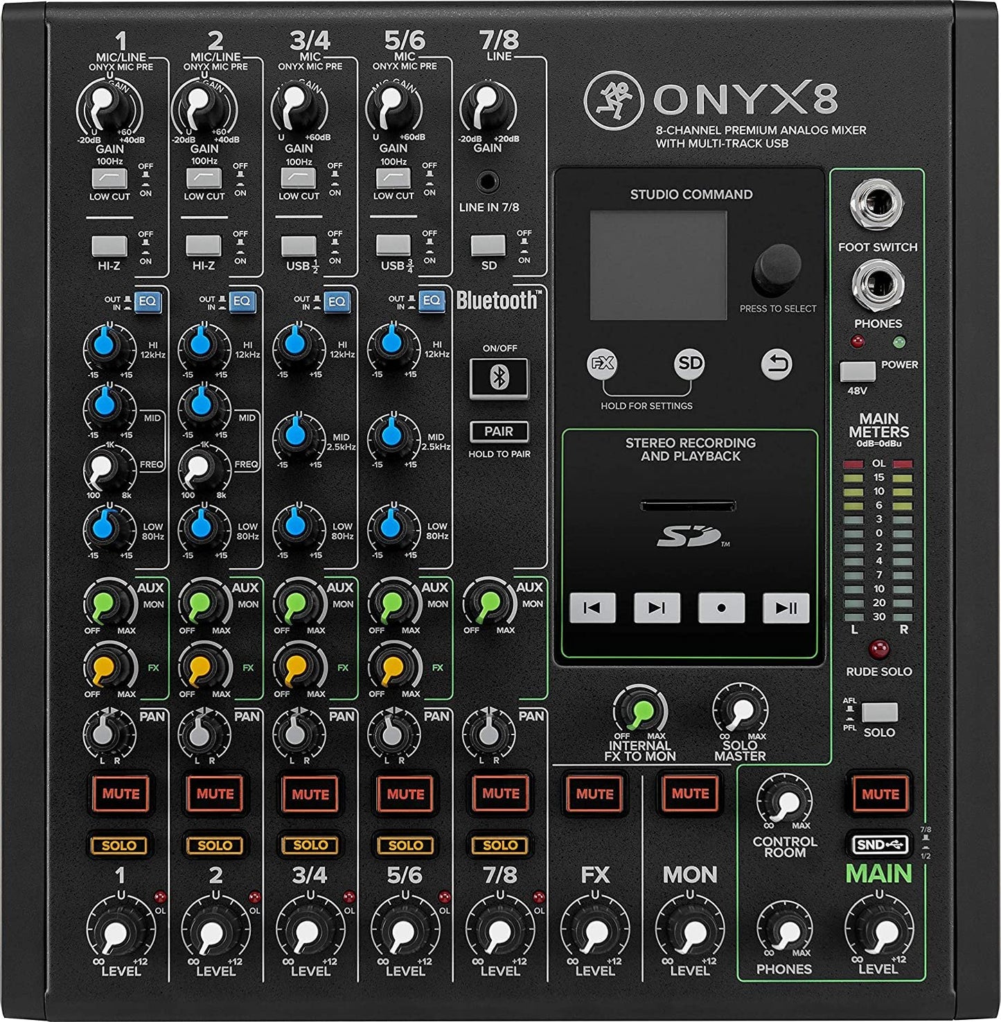 Mackie Onyx Series, 12-Channel Premium Analog Mixer with Multi-Track USB (Onyx12)