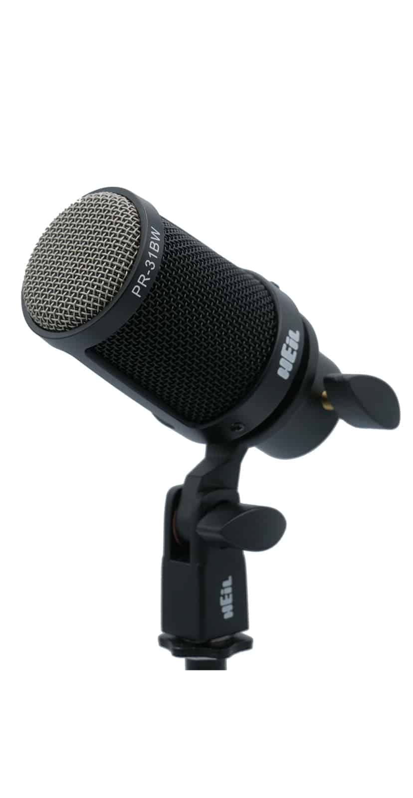 Heil Sound PR-31 BW All-Purpose Dynamic Microphone - Drum and Cymbal Microphone - Black
