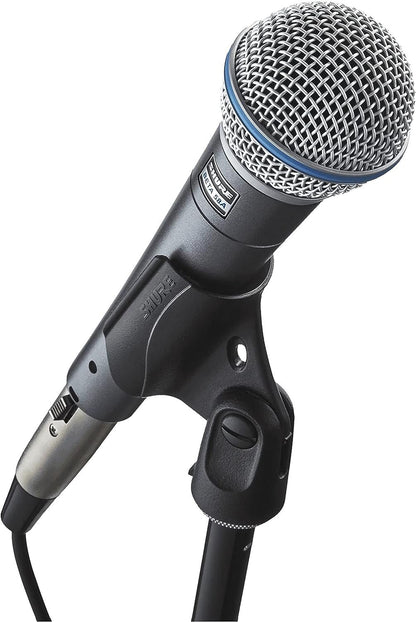 Shure BETA 58A Vocal Microphone - Single Element Supercardioid Dynamic Mic for Stage and Studio, Includes A25D Adjustable Stand Adapter, 5/8” to 3/8” (Euro) Thread Adapter and Storage Bag