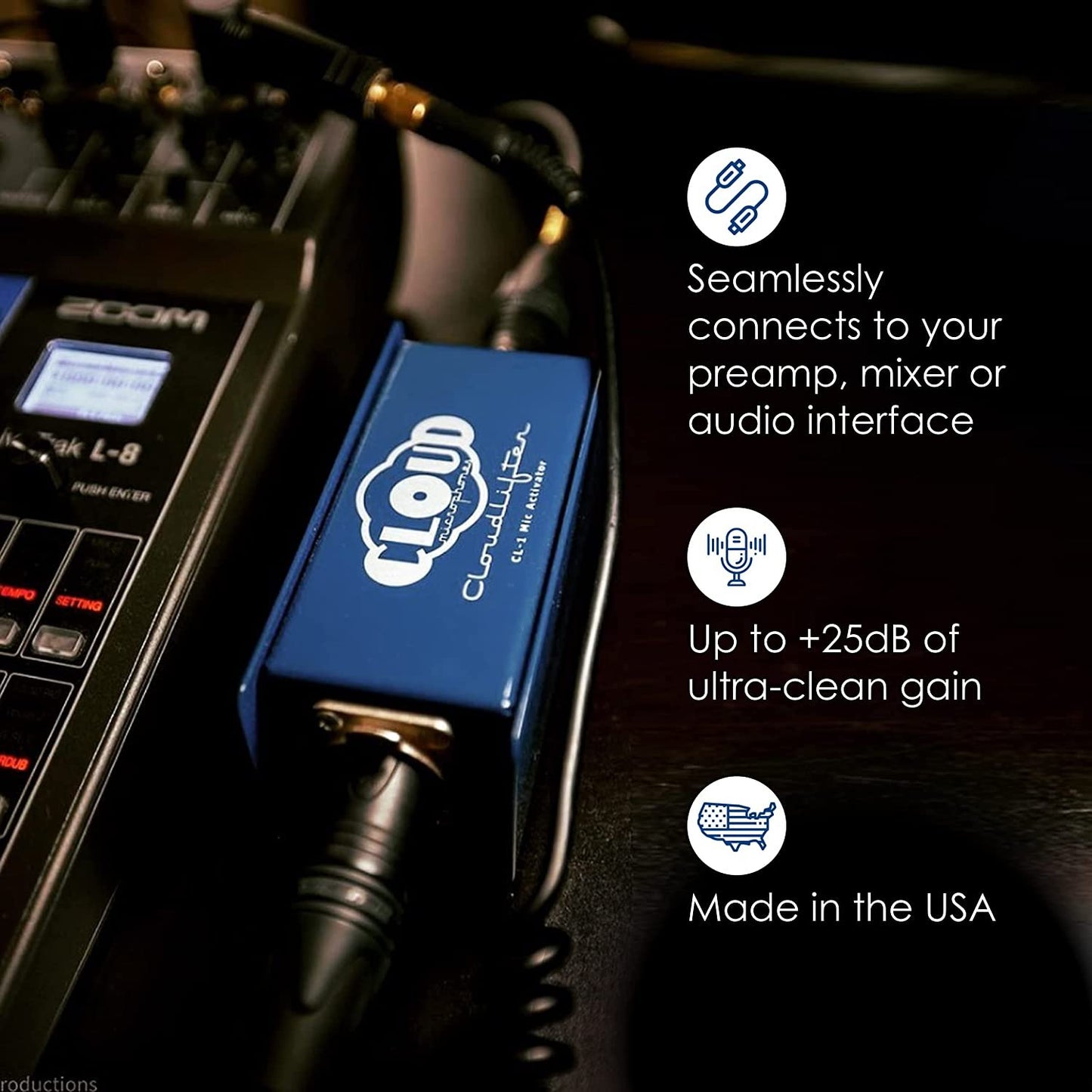 Cloud Microphones - Cloudlifter CL-1 Microphone Activator - Ultra-Clean Gain - USA Made